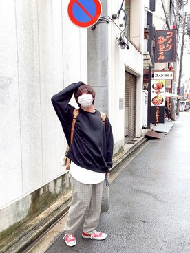 「Chillfar（チルファー）のアイテム」を使った、かーくんさん（メンズ・170cm）の秋コーディネート