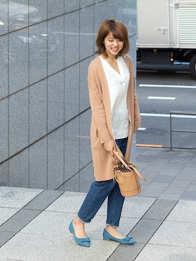 「アイテム（シューズ、ブルー系）」を使った、NBB STAFF 18さん（レディース・162cm）の冬コーディネート