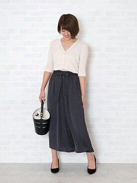 「NATURAL BEAUTY BASIC（ナチュラルビューティーベーシック）の【JJ 12月号掲載】ポインテッドスエードライクパンプス（パンプス）」を使った、NBB STAFF 18さん（レディース・162cm）の夏コーディネート