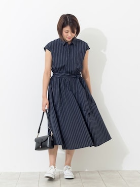 「NBB」｜「アイテム（ワンピース/ドレス）」を使った、NBB STAFF 18さん（レディース・162cm）の夏コーディネート