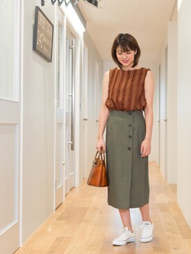 NBB STAFF 18さん（レディース・162cm）の夏コーディネート