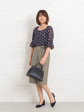 「アイテム（クラッチバッグ）」を使った、NBB STAFF 18さん（レディース・162cm）の夏コーディネート