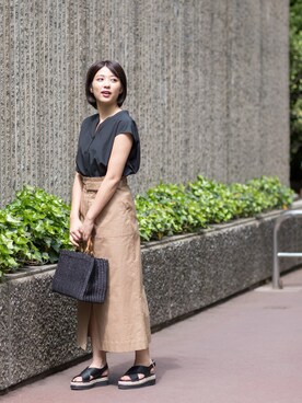 NBB STAFF 18さん（レディース・162cm）の夏コーディネート