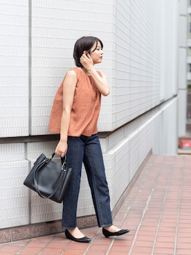 「NATURAL BEAUTY BASIC（ナチュラルビューティーベーシック）のアイテム（パンプス）」を使った、NBB STAFF 18さん（レディース・162cm）の夏コーディネート