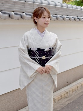 「アイテム（浴衣）」を使った、Tokyo135°さん（レディース・165cm）の冬コーディネート