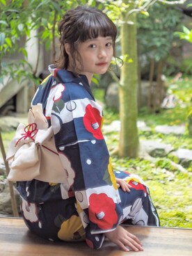 「アイテム（浴衣）」を使った、Tokyo135°さん（レディース・165cm）の夏コーディネート