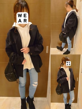 「Honeys（ハニーズ）のアイテム（ボディバッグ/ウエストポーチ）」を使った、𝕤𝕒𝕟𝕕𝕪さん（レディース・155cm）の春コーディネート