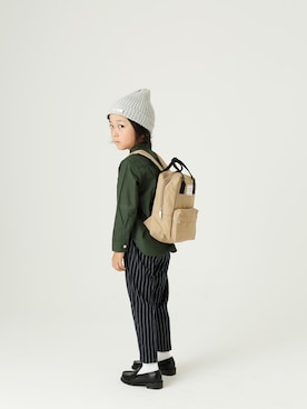 「アイテム（バックパック/リュック）」を使った、DADWAYさん（キッズ・110cm）の秋コーディネート
