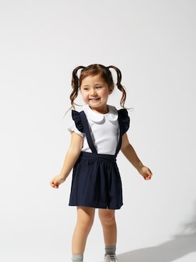 「キュロット」｜「アイテム（サロペット/オーバーオール）」を使った、DADWAYさん（キッズ・110cm）の春コーディネート