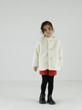 「アイテム（ノーカラージャケット）」を使った、DADWAYさん（キッズ・110cm）の秋コーディネート