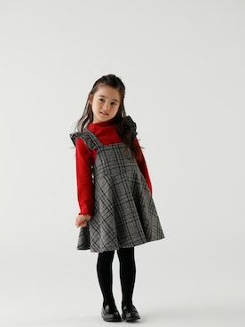 「アイテム（ジャンパースカート）」を使った、DADWAYさん（キッズ・110cm）の秋コーディネート