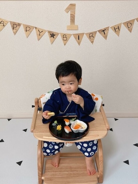 「アイテム（ロンパース）」を使った、DADWAYさん（キッズ・80cm）の冬コーディネート