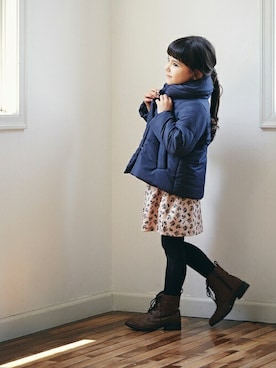 「D.fesense（ディーフェセンス）のアイテム（ダウンジャケット/コート）」を使った、DADWAYさん（キッズ・110cm）の秋コーディネート