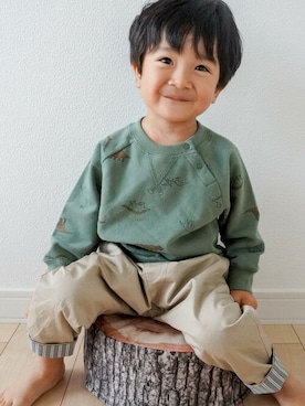 「D.fesense（ディーフェセンス）のアイテム（スウェット）」を使った、DADWAYさん（キッズ・110cm）の秋コーディネート