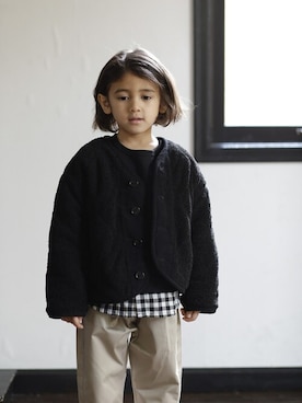 「リバーシブル」｜「アイテム（その他アウター）」を使った、DADWAYさん（キッズ・110cm）の秋コーディネート
