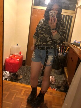 「WEGO（ウィゴー）のアイテム（デニムパンツ、ブルー系）」を使った、けぽさん（レディース・153cm）の秋コーディネート