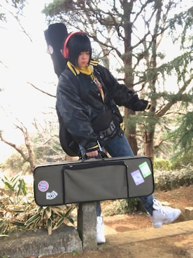 「FILA（フィラ）のWEGO/FILA ディスラプター2（スニーカー、ホワイト系）」を使った、けぽさん（レディース・153cm）の春コーディネート