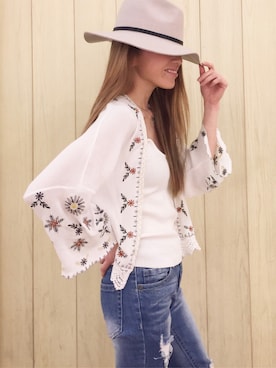 階上実穂さん（レディース・158cm）の冬コーディネート