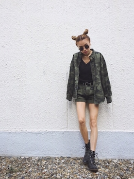 階上実穂さん（レディース・158cm）の秋コーディネート