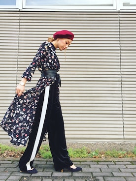 階上実穂さん（レディース・158cm）の秋コーディネート