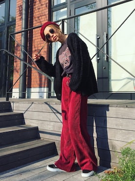 階上実穂さん（レディース・158cm）の秋コーディネート