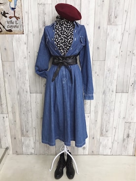 階上実穂さん（レディース・158cm）の秋コーディネート