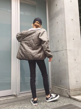 「アイテム（ブルゾン）」を使った、階上実穂さん（レディース・158cm・30代）の秋コーディネート