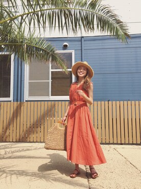 階上実穂さん（レディース・157cm）の夏コーディネート