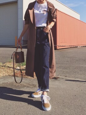 階上実穂さん(レディース・158cm)の秋コーディネート