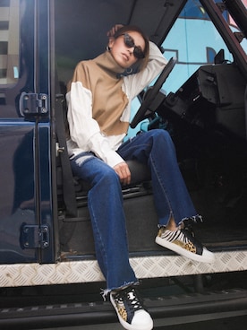 「Matisse（マティス）のアイテム」を使った、階上実穂さん（レディース・158cm）の秋コーディネート