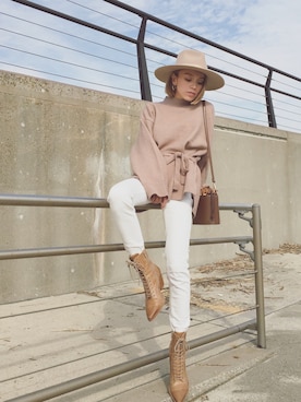 階上実穂さん(レディース・158cm)の秋コーディネート