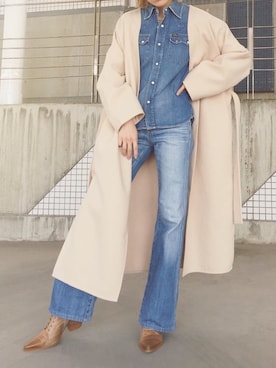 階上実穂さん（レディース・158cm）の秋コーディネート