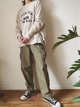 階上実穂さん（レディース・158cm）の冬コーディネート