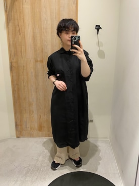 「DANTON（ダントン）のアイテム（ワンピース/ドレス）」を使った、YASUKAさん（レディース・157cm）の夏コーディネート