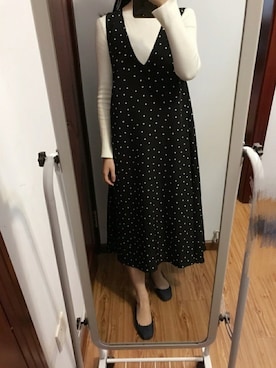「SLOBE IENA（スローブイエナ）のアイテム（ジャンパースカート）」を使った、菲非---さん（レディース・161cm）の秋コーディネート