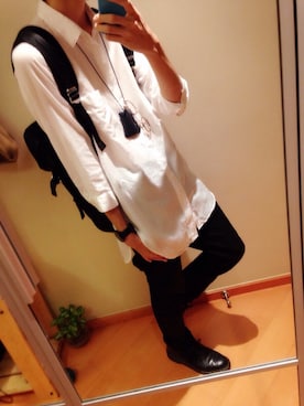 「Dr. Martens（ドクターマーチン）のDr.Martens (ドクターマーチン)/1461 3EYE GIBSON SHOES（その他シューズ）」を使った、くれさん（メンズ・177cm）の夏コーディネート