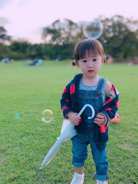 「babygap」｜「アイテム（サロペット/オーバーオール）」を使った、yuu313さん（キッズ・80cm）の冬コーディネート