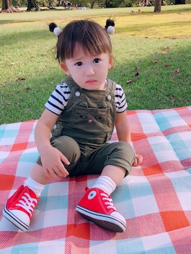 「babygap」｜「アイテム（サロペット/オーバーオール）」を使った、yuu313さん（キッズ・80cm）の冬コーディネート