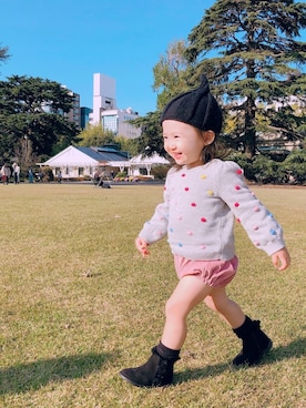 「babygap」｜「アイテム（ブーツ）」を使った、yuu313さん（キッズ・80cm）の冬コーディネート