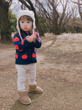 「babygap」｜「アイテム（ニットキャップ/ビーニー）」を使った、yuu313さん（キッズ・80cm）の冬コーディネート