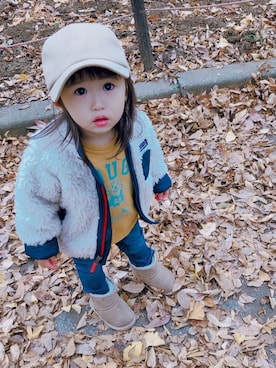 「babygap」｜「アイテム（ブルゾン）」を使った、yuu313さん（キッズ・80cm）の冬コーディネート