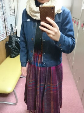 「古着女子」｜「アイテム（カバーオール）」を使った、Mamiさん（レディース・148cm）の秋コーディネート