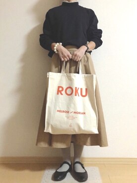 「SVEC（シュベック）のカンフーシューズ kung fu Shoes / ストラップパンプス（バレエシューズ）」を使った、km410さん（レディース・158cm）の冬コーディネート