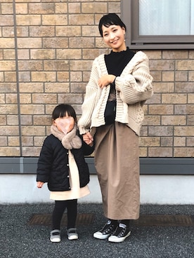 「quoti use fith（クゥオティ　ユース　フィス）のアイテム（ノーカラージャケット）」を使った、km410さん（レディース・158cm）の秋コーディネート
