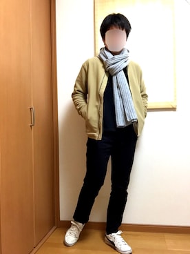 「Right-on（ライトオン）のアイテム（ブルゾン）」を使った、イッチさん（メンズ・164cm）の冬コーディネート
