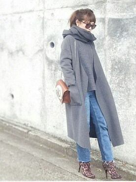 「H&M（エイチ・アンド・エム）のアイテム（パンツ）」を使った、shukoさん（レディース・158cm）の冬コーディネート