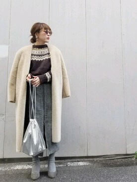 「H&M（エイチ・アンド・エム）のアイテム（ジャケット/アウター）」を使った、shukoさん（レディース・158cm）の秋コーディネート