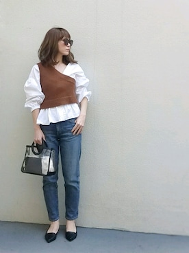 「MANGO（マンゴ）のアイテム」を使った、shukoさん（レディース・158cm）の春コーディネート