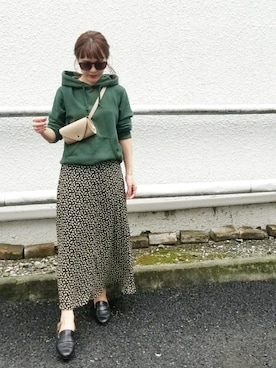 「秋のコーデ」｜「UNIQLO（ユニクロ）のアイテム（パーカー）」を使った、shukoさん（レディース・158cm）の秋コーディネート