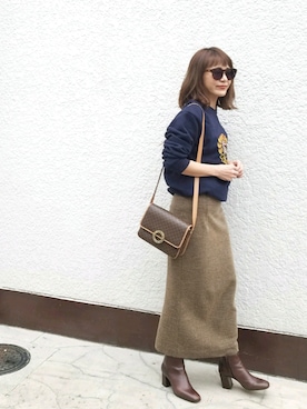 「MANGO（マンゴ）のアイテム」を使った、shukoさん（レディース・158cm）の秋コーディネート
